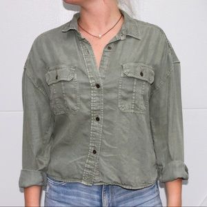 american eagle button up